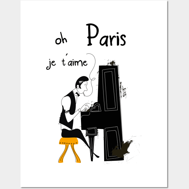 Oh Paris je t'aime Wall Art by nickemporium1